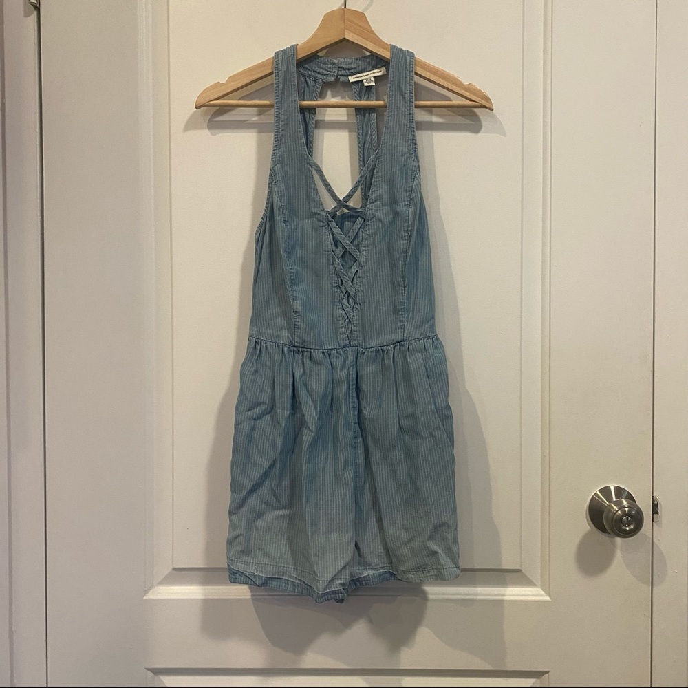 Aerie Denim Romper - Picture 2 of 3